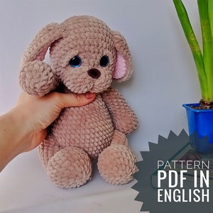 Cute Puppy, Amigurumi plush pattern, crochet pattern pdf, Puppy, crochet pattern dog