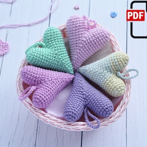 Cute heart, Crochet pattern, Valentine's day Decor heart, Pattern for beginners, Wedding souvenir