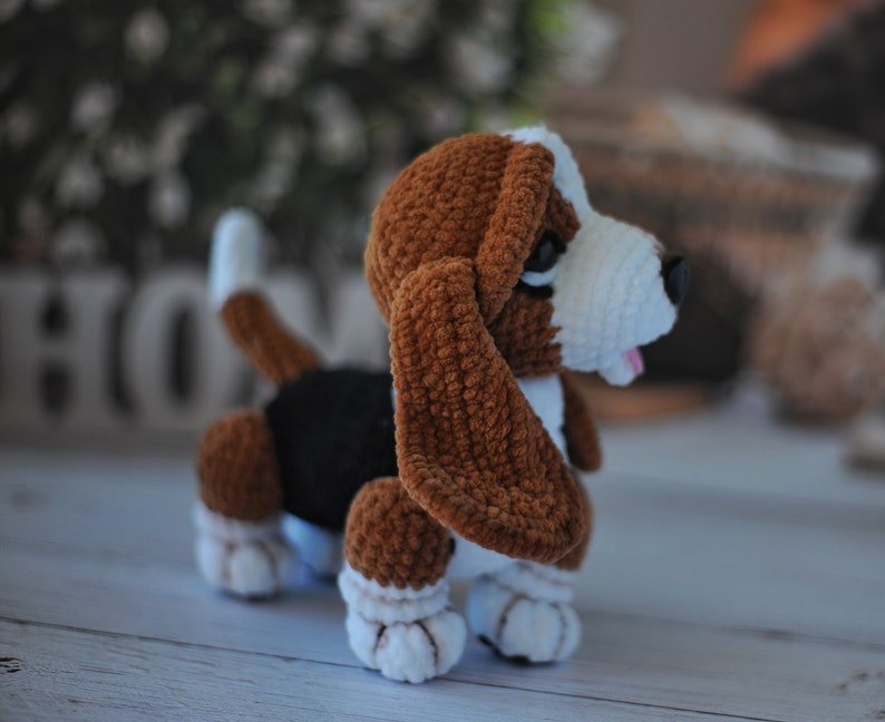 Crochet Basset Hound dog pattern, dog crochet pattern, stuffed dog, dog toy, plush pattern, amigurumi animals, ENGLISH PDF, DIY tutorial image 7