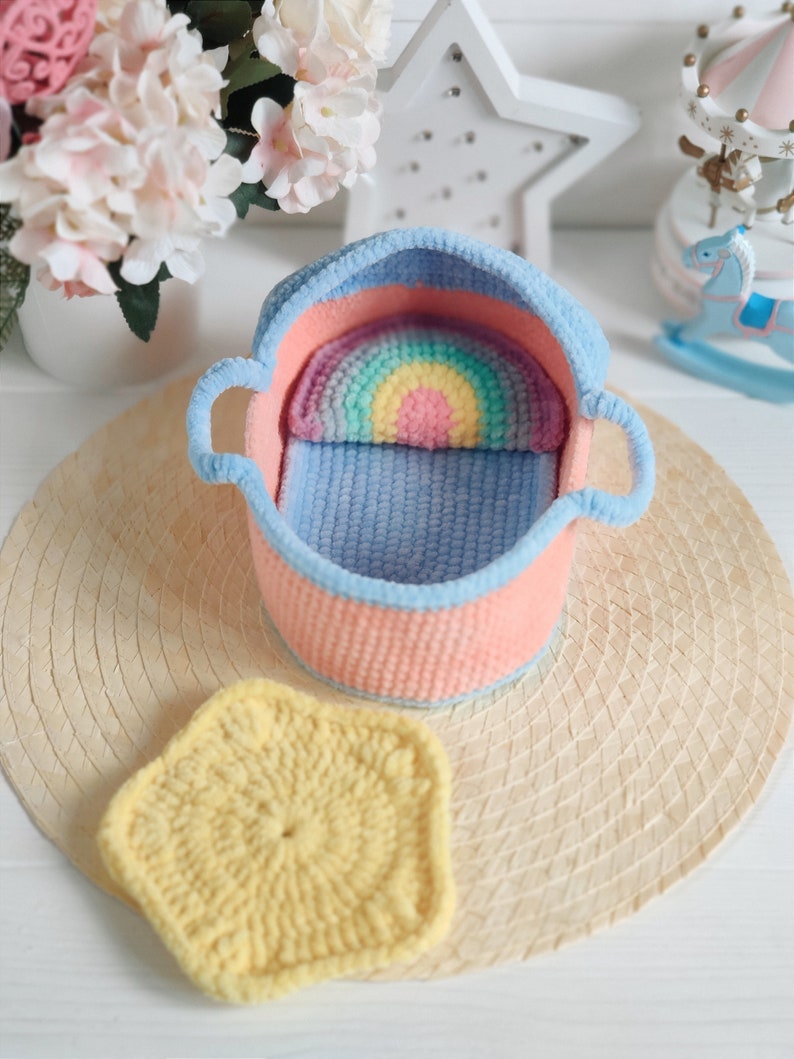 Baby Doll Mini Basket. Crochet Pattern PDF. A Baby Cradle - Etsy