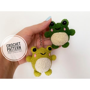 Häkelanleitung für einen Frosch, Häkel-Schlüsselanhänger in Froschform