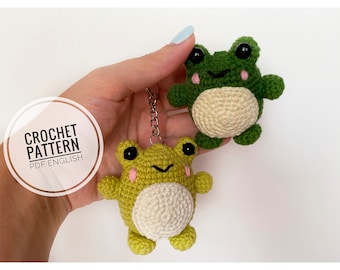 Crochet Frog Pattern, Crochet Keychain Frog