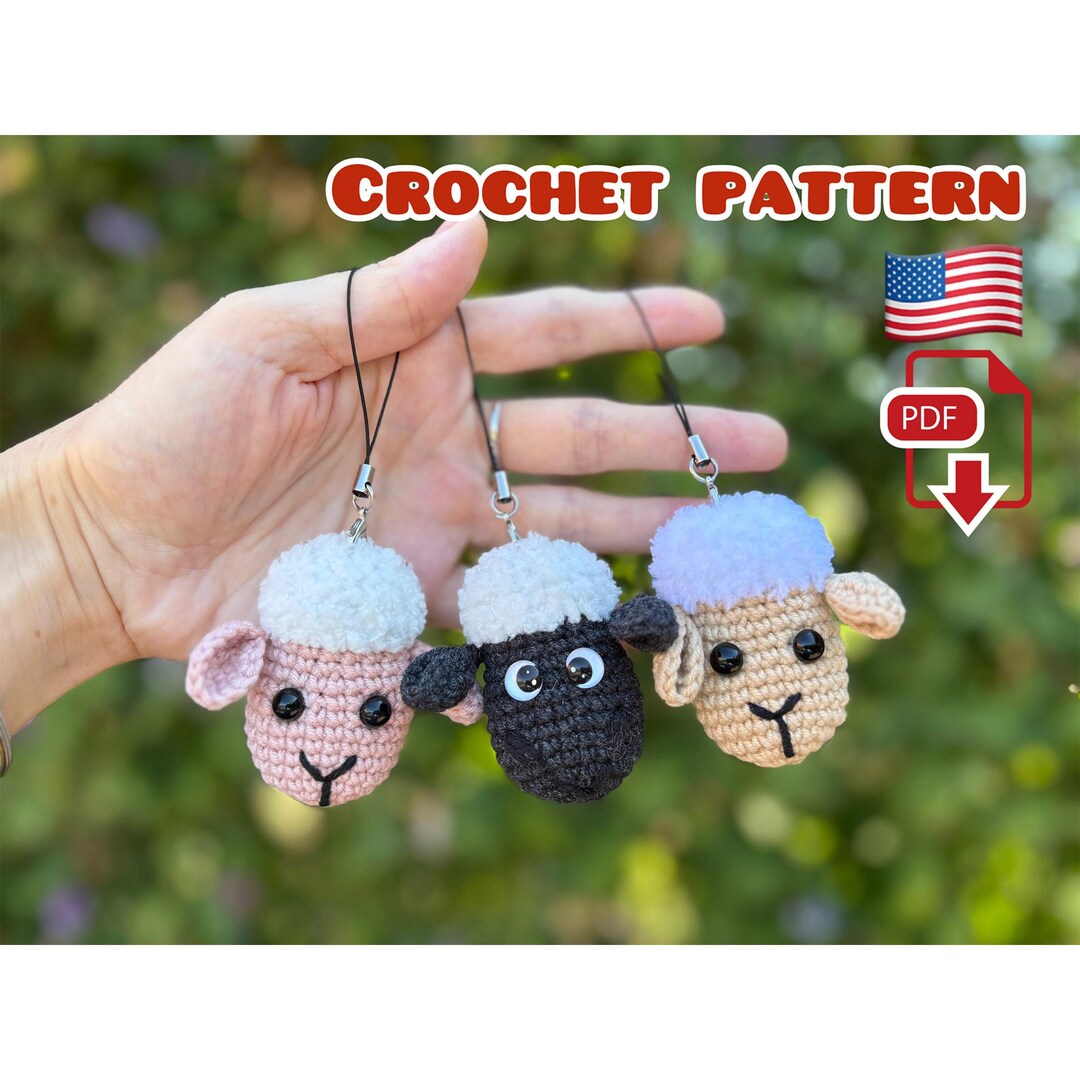 Crochet Keychain Sheep, Sheep Crochet Pattern - Etsy