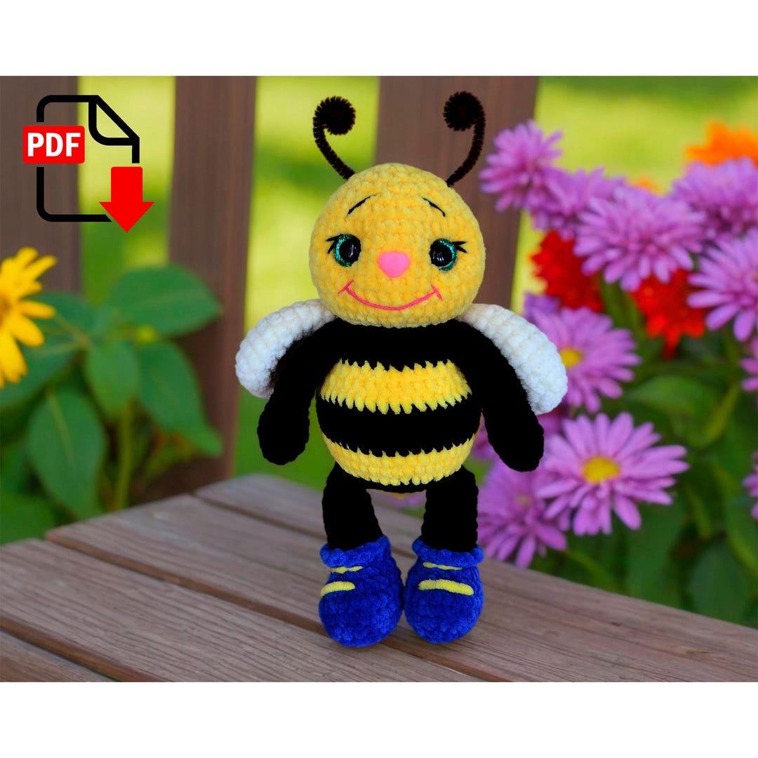 Crochet Bee Pattern. Plush Insect Amigurumi PDF Tutorial in English ...