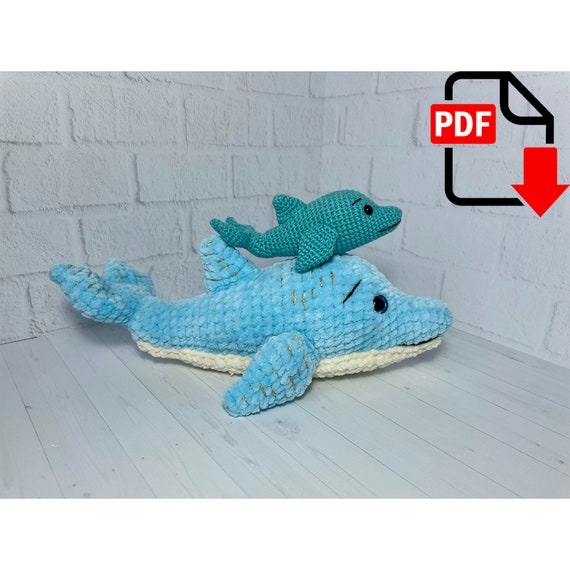 Preview of Dolphin Crochet Pattern, Sea Animals Pattern by ThreadTutorial