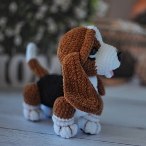 Crochet Basset Hound dog pattern, dog crochet pattern, stuffed dog, dog toy, plush pattern, amigurumi animals, ENGLISH PDF, DIY tutorial image 4
