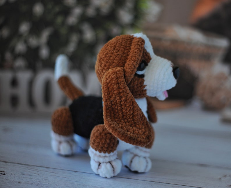 Crochet Basset Hound dog pattern, dog crochet pattern, stuffed dog, dog toy, plush pattern, amigurumi animals, ENGLISH PDF, DIY tutorial image 4