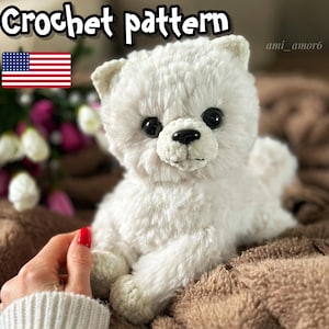 Pomeranian spitz crochet pattern, crochet dog pattern, amigurumi pattern, plushie pattern, crochet animals, ENGLISH PDF, DIY tutorial