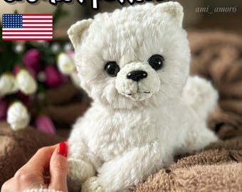 Pomeranian spitz crochet pattern, crochet dog pattern, amigurumi pattern, plushie pattern, crochet animals, ENGLISH PDF, DIY tutorial
