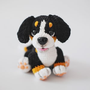 Amigurumi Bernesse Mountain dog, Crochet dog pattern, dog stuffed animal, cute crochet pattern, Plushie pattern, ENGLISH PDF, DIY tutorial image 2