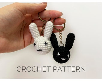 Bad Bunny Keychain Crochet Pattern