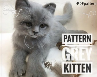 Pattern Kitten Realistic Toy