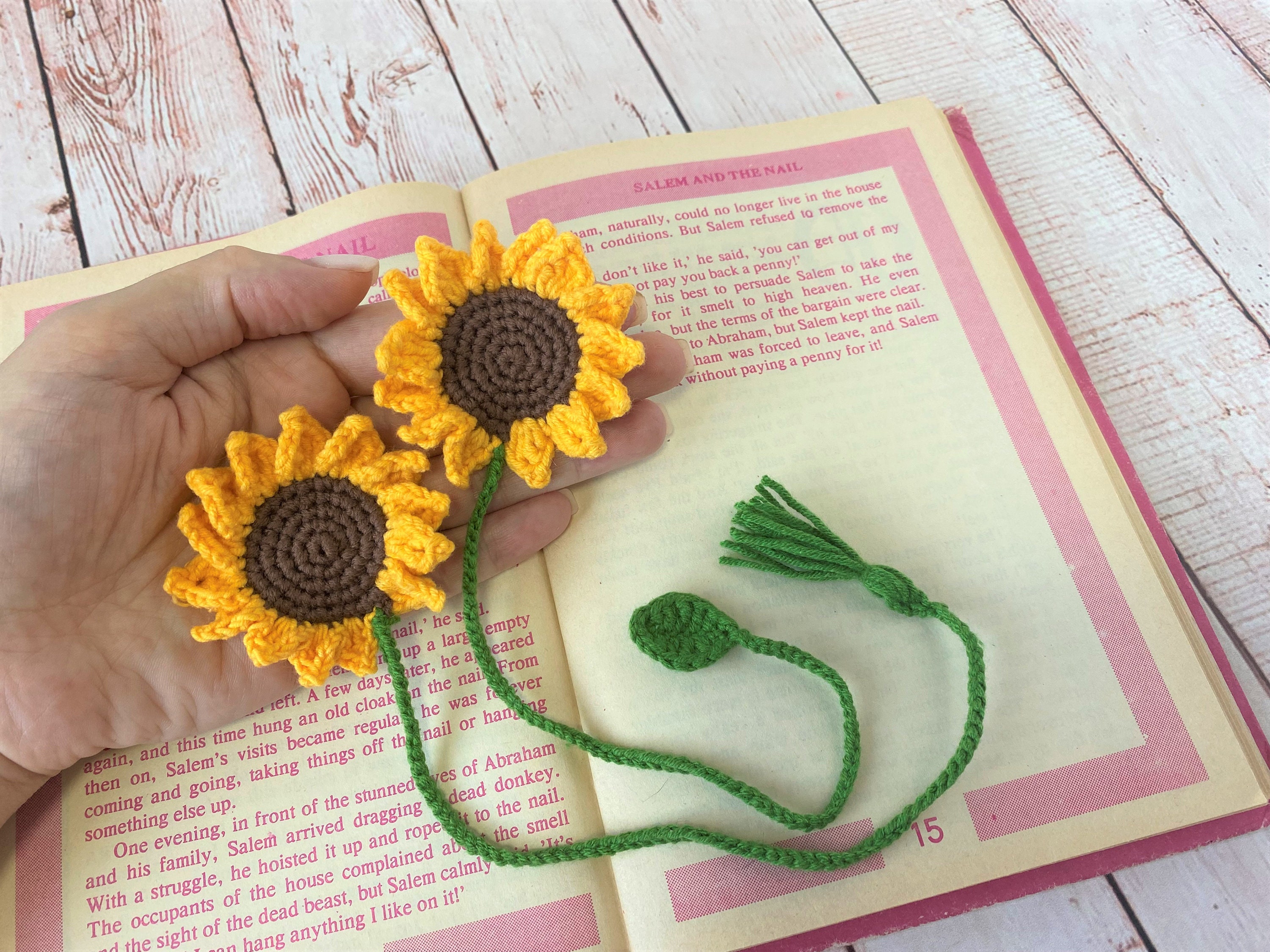 Sunflower Bookmark Crochet Pattern Bookmark for Women Etsy