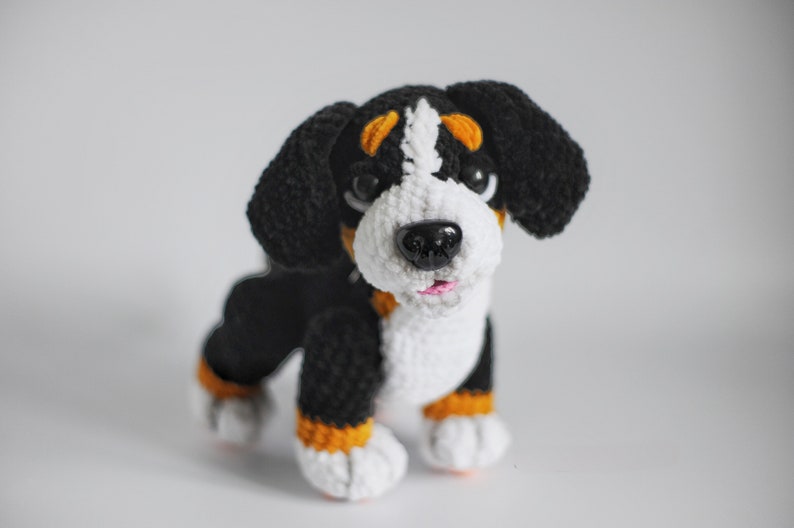 Amigurumi Bernesse Mountain dog, Crochet dog pattern, dog stuffed animal, cute crochet pattern, Plushie pattern, ENGLISH PDF, DIY tutorial image 5