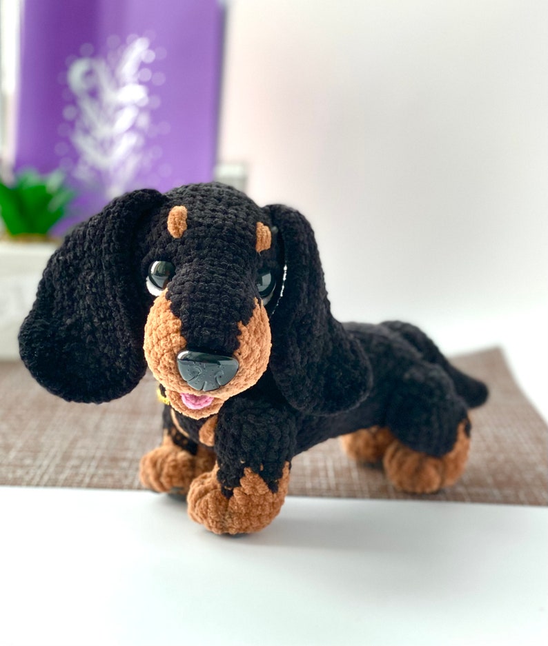 Dachshund Crochet Pattern Stuffed Dog Dog Toy Plush Etsy