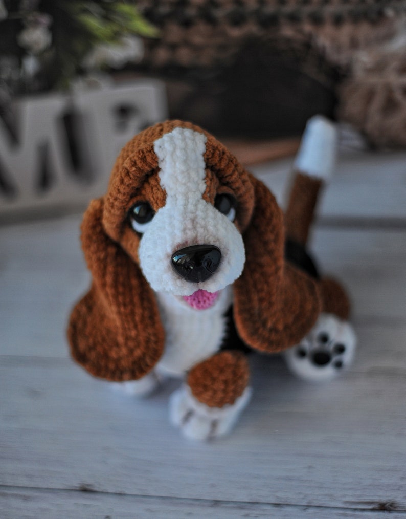 Crochet Basset Hound dog pattern, dog crochet pattern, stuffed dog, dog toy, plush pattern, amigurumi animals, ENGLISH PDF, DIY tutorial image 3