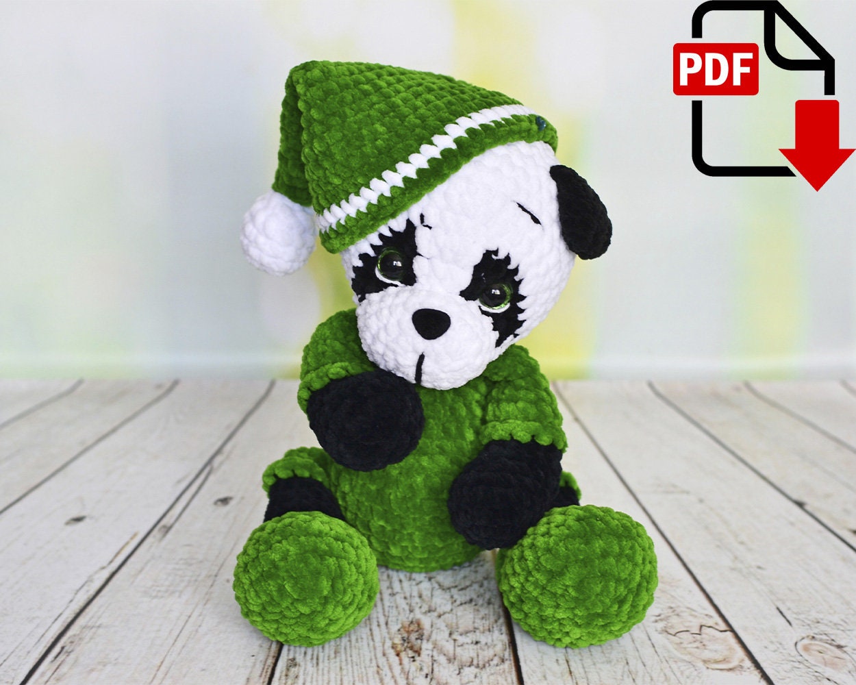 Papercraft Panda Desk Buddy With Bamboo Deckchair and Fact / Reminder Cards  