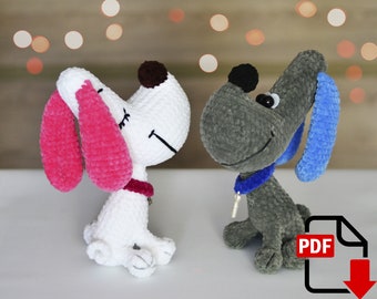 Funny Dog, Amigurumi crochet pattern, Stuffed toys, ENGLISH PDF, DIY tutorial