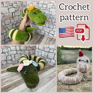 Crochet Snake Pattern, Amigurumi Pattern Snake