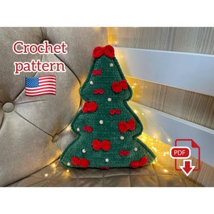 Weihnachtsbaum-Kissen Häkelanleitung