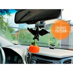 Halloween Car Decor Bat and Pumpkin Crochet Pattern