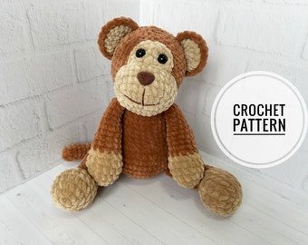 Haakpatroon aap, doe-het-zelf gehaakte knuffel