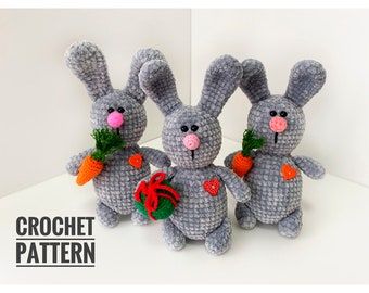 Bunny Crochet Pattern, Bunny Plush Pattern