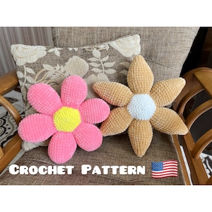Flower Crochet Pattern, Flower Pillow