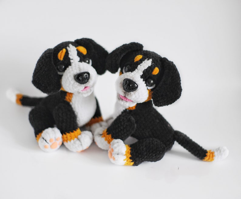 Amigurumi Bernesse Mountain dog, Crochet dog pattern, dog stuffed animal, cute crochet pattern, Plushie pattern, ENGLISH PDF, DIY tutorial image 4