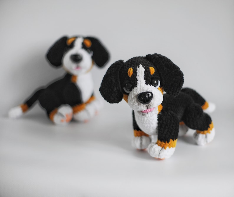 Amigurumi Bernesse Mountain dog, Crochet dog pattern, dog stuffed animal, cute crochet pattern, Plushie pattern, ENGLISH PDF, DIY tutorial image 9