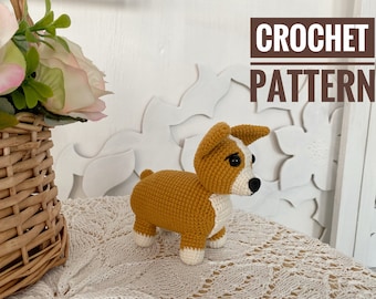 Corgi plush pattern, Crochet corgi pattern