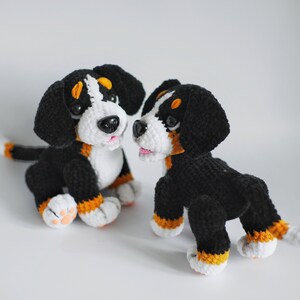 Amigurumi Bernesse Mountain dog, Crochet dog pattern, dog stuffed animal, cute crochet pattern, Plushie pattern, ENGLISH PDF, DIY tutorial image 6