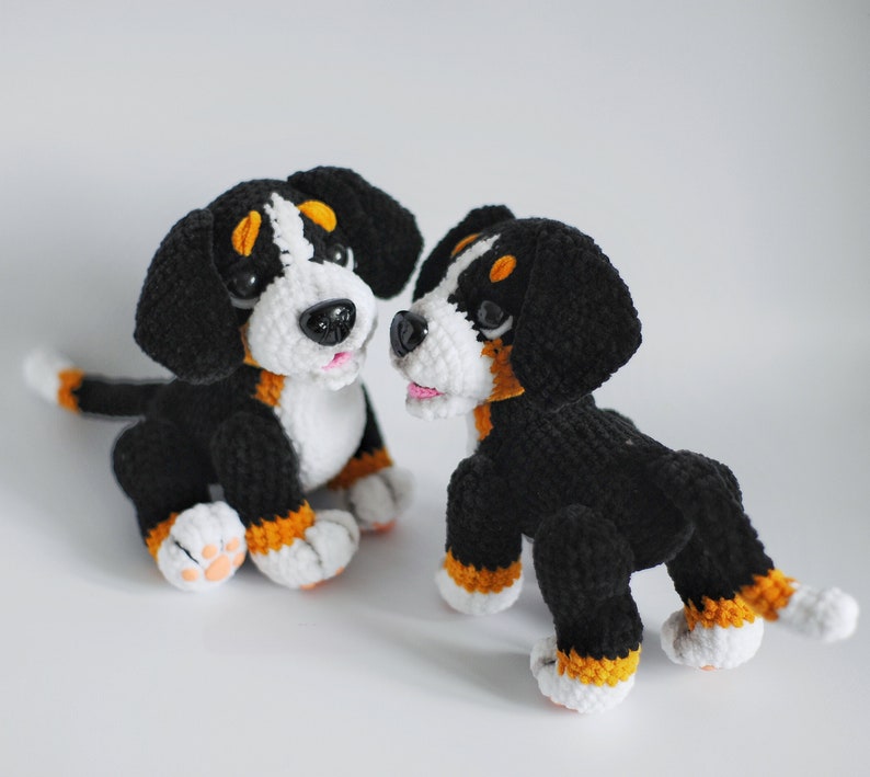 Amigurumi Bernesse Mountain dog, Crochet dog pattern, dog stuffed animal, cute crochet pattern, Plushie pattern, ENGLISH PDF, DIY tutorial image 6