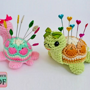 Amigurumi PinCushion Turtle. Crochet Pattern PDF