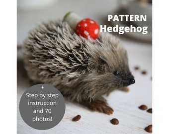 Hedgehog Sewing pattern PDF, Stuffed animal Pattern for women, Realistic Animals, Hedgehog Plush, Teddy Bear Pattern, sewing tutorial toy