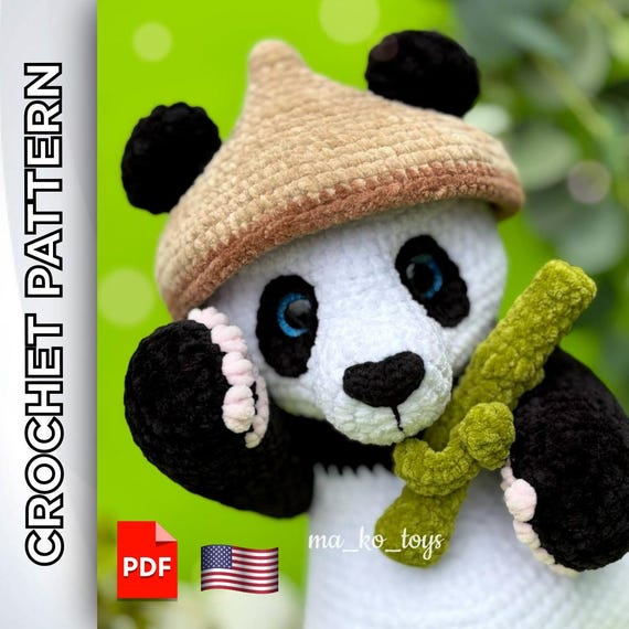 Preview of Panda Crochet Pattern. Cute plush toy pattern. DIY tutorial. by ThreadTutorial
