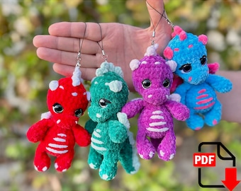 Dragon crochet pattern, dragon plush pattern, amigurumi dragon, baby dragon crochet, ENGLISH PDF, DIY tutorial