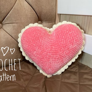 Heart Plush Pillow Crochet Pattern