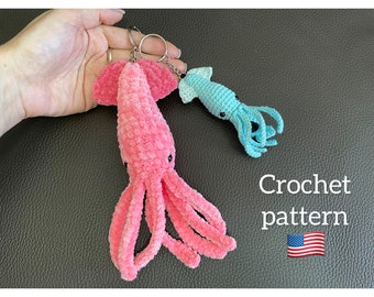 Squid Plush Keychain Pattern