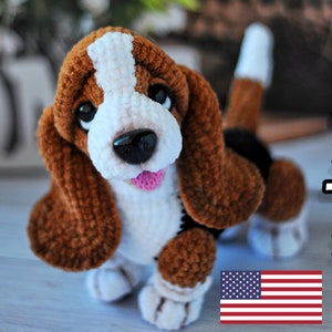 Crochet Basset Hound dog pattern, dog crochet pattern, stuffed dog, dog toy, plush pattern, amigurumi animals, ENGLISH PDF, DIY tutorial image 10