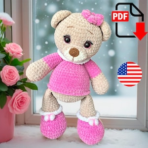 Amigurumi Häkelanleitung: Teddybär im Pullover. PDF-Anleitung.