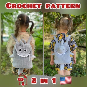 Sac à dos requin motif crochet, sac à dos au crochet pour enfants