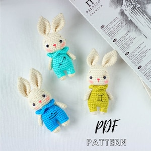 Easter bunny toy amigurumi Crochet Pattern - Little easter bunny PDF file - DIY gift cute bunny - Crochet Easter Decoration rabbit toy