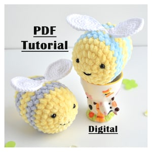 Bumble bee crochet pattern, Bee plush crochet pattern, Amigurumi crochet pattern, Easy crochet pattern animals