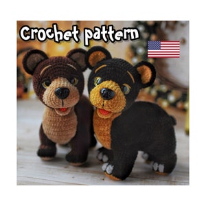 Schema orso all'uncinetto, schema orso all'uncinetto, orsetto all'uncinetto, animali amigurumi, orso polare, PDF INGLESE, tutorial fai da te