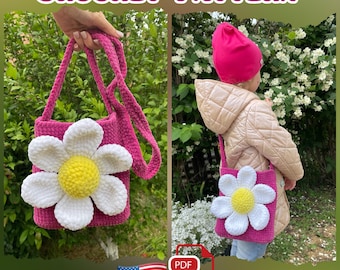 Crochet Bag Pattern, Flower Girl Gift