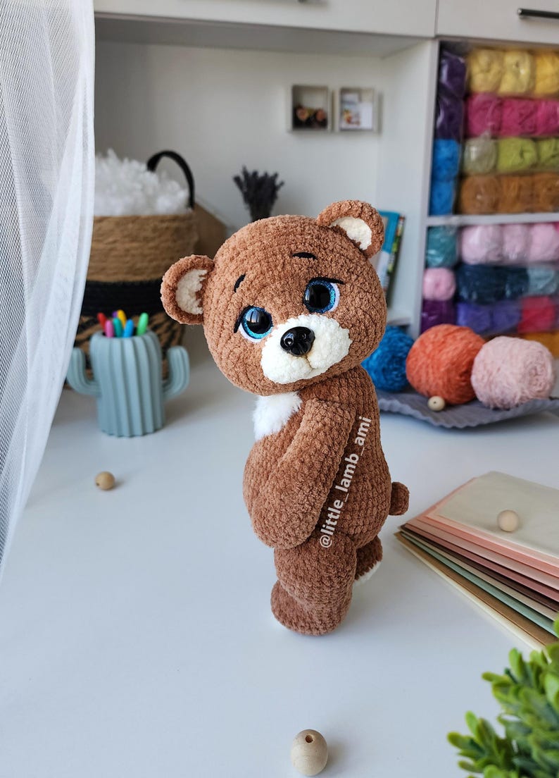 Teddy Bear Crochet Pattern PDF, Amigurumi Plush Bear, Soft Toy Gift for ...