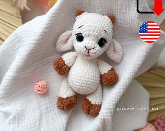 Gehaakt geitpatroon. Pluche amigurumi-speelgoed pdf. Directe digitale download