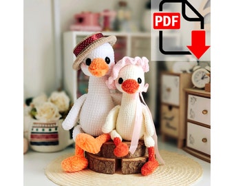Crochet pattern goose / goose pattern / Amigurumi PDF / Instant download crochet animals patterns