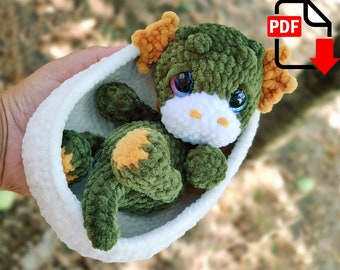 Modèle au crochet bébé dragon / Modèle dragon / PDF Amigurumi / Modèles animaux au crochet à téléchargement immédiat